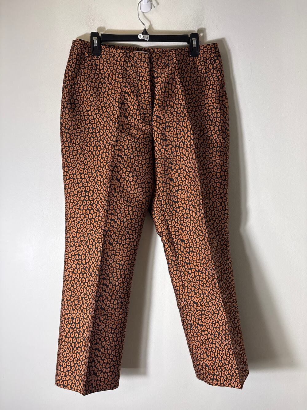Kate Spade Copper and Black Cheetah Pants Sz 10